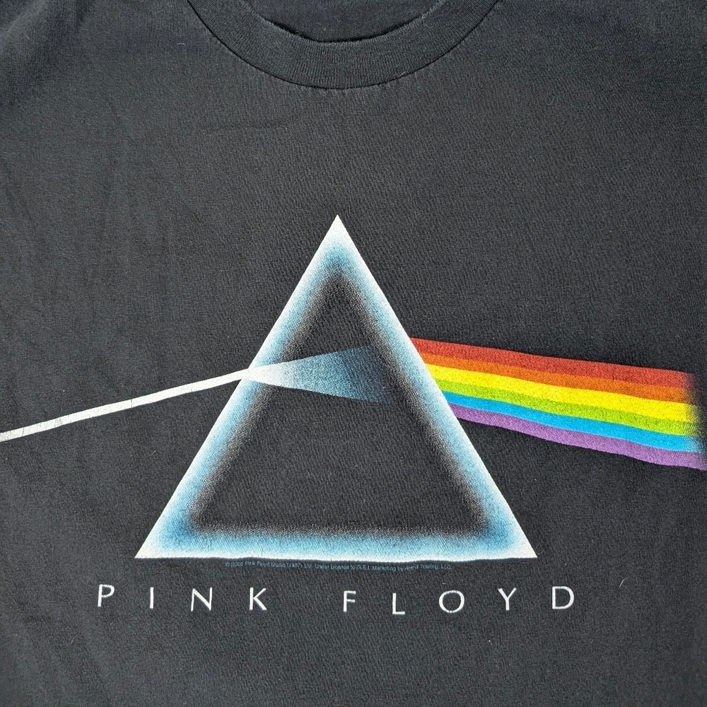 2000s Pink Floyd Band T-shirt Black Oversized Long Y2K - Picture 2 of 8